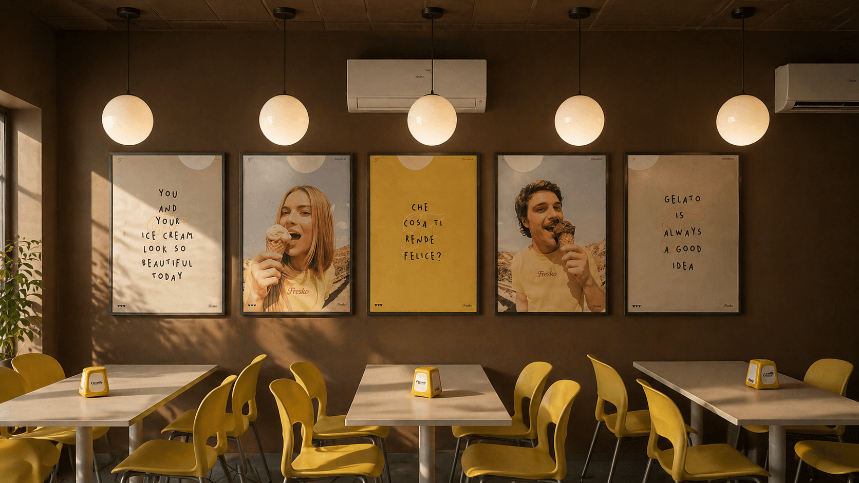 Parete Fresko con i quadri